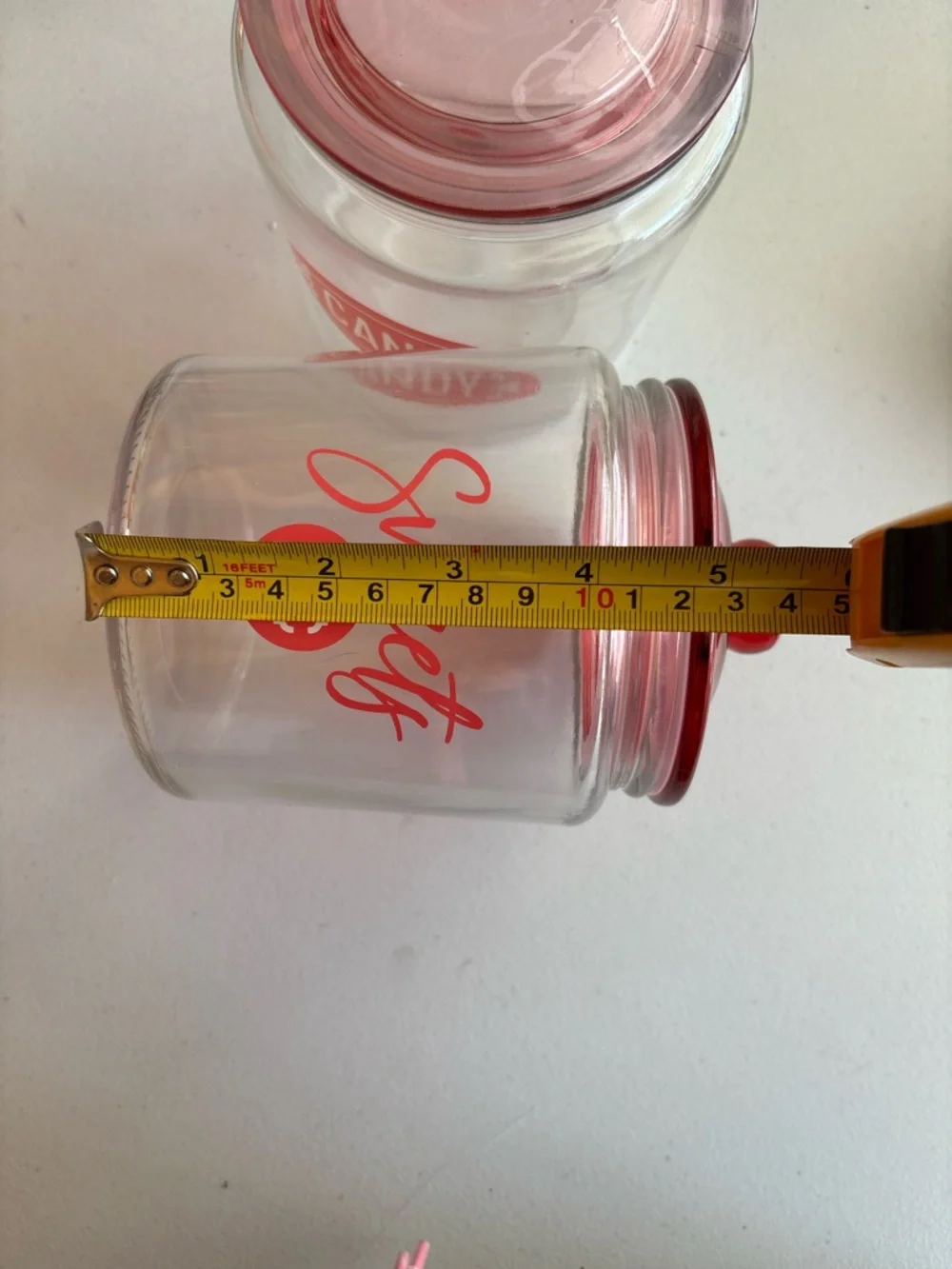 Target Glass 'Sweets 25¢' Candy Jar in Red and Clear